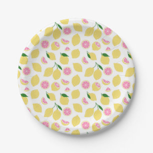 Assiettes En Carton Plaque en papier limonade rose