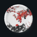 Assiettes En Carton Plaque en papier paysage japonais<br><div class="desc">Paysage japonais</div>