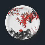 Assiettes En Carton Plaque en papier paysage japonais<br><div class="desc">Paysage japonais</div>