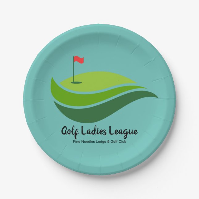 Assiettes En Carton Plaque en papier pour dames de la Ligue de Golf (Devant)