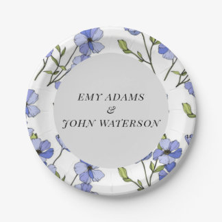 Assiettes En Carton Plaque en papier simple bleu et violet