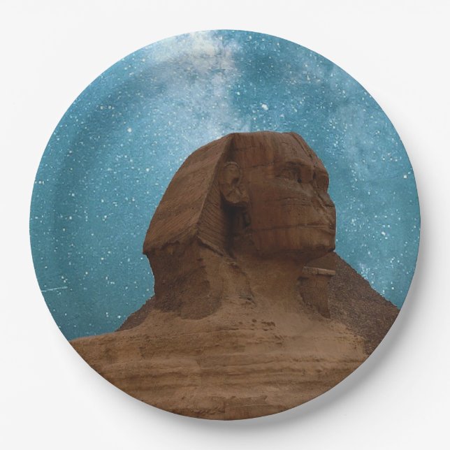 Assiettes En Carton Plaque en papier Sphinx (Devant)