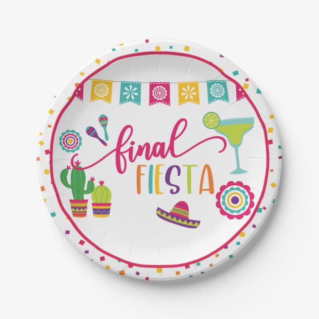 Assiettes En Carton Plaque finale Fiesta Bachelorette - WH (Devant)