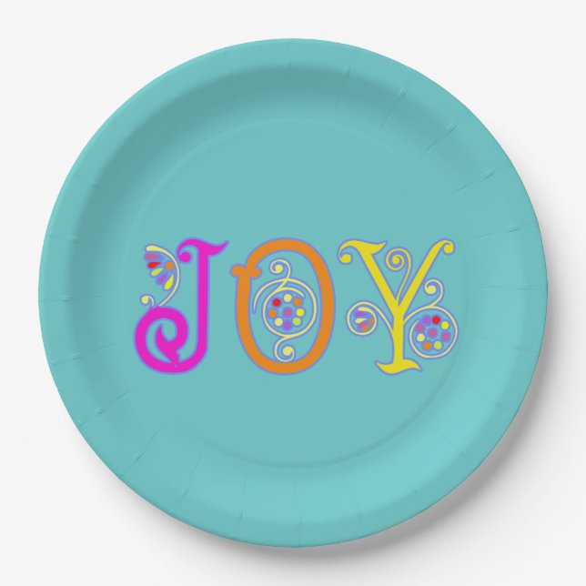 Assiettes En Carton Plaque Joy (Devant)