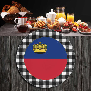 Assiettes En Carton Plaque Liechtenstein, élégant plaid de buffle & Dr