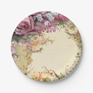 Assiettes En Carton Plaque Mariage rose