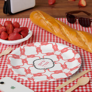 Assiettes En Carton Plaque motif Bulldog française