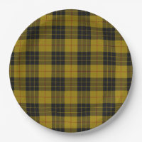 Plaque noire jaune tartan MacLeod