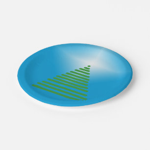 Assiettes En Carton Plaque papier - Arbre avec étoile