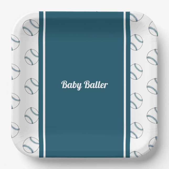 Assiettes En Carton Plaque papier Baller pour bébé (Recto)