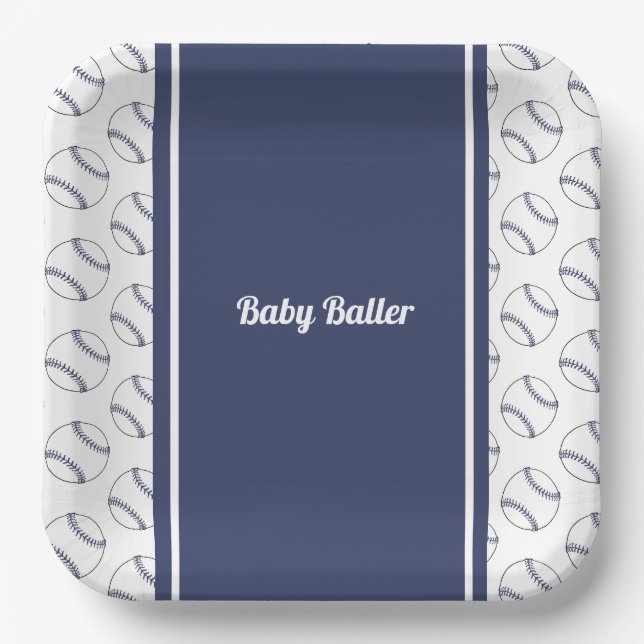 Assiettes En Carton Plaque papier Baller pour bébé (Recto)