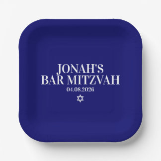 Assiettes En Carton Plaque papier Barre Mitzvah personnalisée