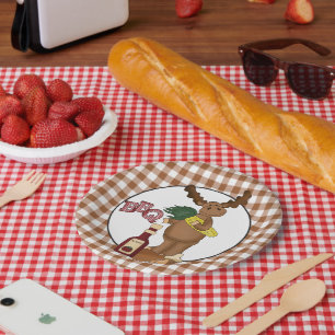 Assiettes En Carton Plaque papier Bbq Moose