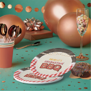 Assiettes En Carton Plaque papier BBQ - Rouge