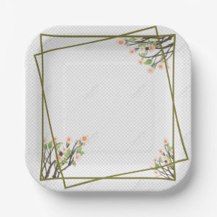 Assiettes En Carton Plaque papier Carré de 7 po