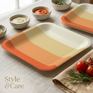 Assiettes En Carton Plaque papier Carré de 9 po personnalisable pour é