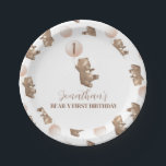 Assiettes En Carton Plaque Papier d'anniversaire<br><div class="desc">Cette plaque d'anniversaire d'ours est un merveilleux ajout à votre décor de fête. Ce produit est parfait pour une fête à thème avec ours en peluche et c'est une excellente façon de rendre la célébration plus spéciale et unique.</div>
