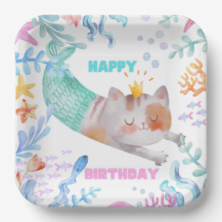 Assiettes En Carton Plaque Papier d'anniversaire PurrMaid