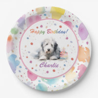 Plaque papier d'aquarelle pour chien de mouton ang