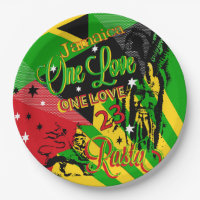Plaque Papier de la Partie de Reggae