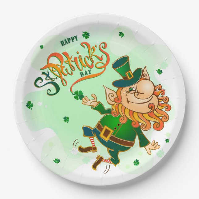 Assiettes En Carton Plaque papier de la Saint Patrick (Devant)