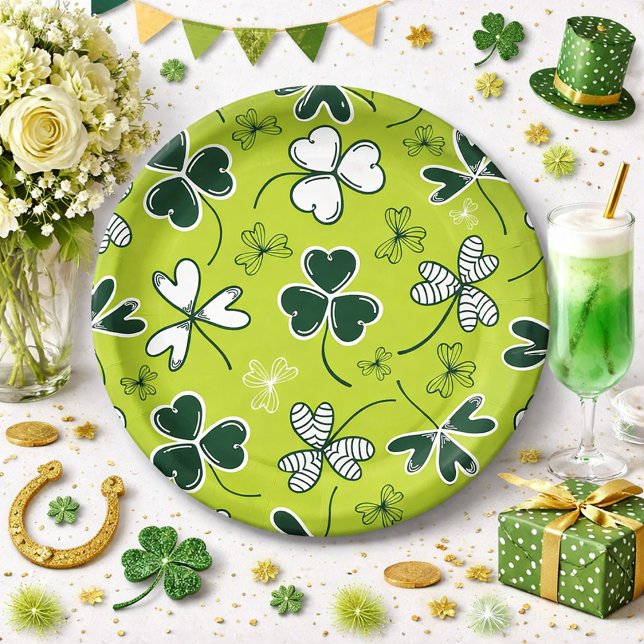 Assiettes En Carton Plaque papier de la Saint Patrick (Créateur téléchargé)