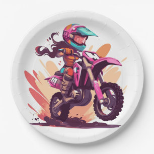 Assiettes En Carton Plaque Papier de Motocross