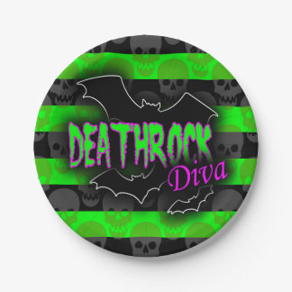 Assiettes En Carton Plaque papier Deathrock Diva