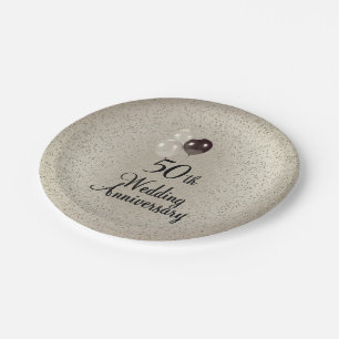 Assiettes En Carton Plaque papier du 50e anniversaire du Mariage