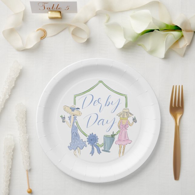 Assiettes En Carton Plaque papier du Kentucky Derby (Mariage)