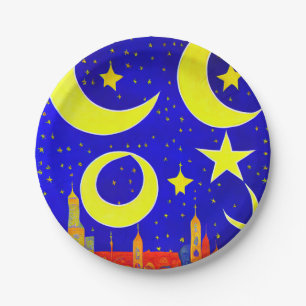 Assiettes En Carton Plaque papier Eid al-Fitr