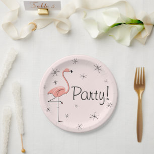 Assiettes En Carton Plaque papier Flamant rose Pink Party !