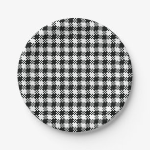 Assiettes En Carton Plaque papier Houndstooth