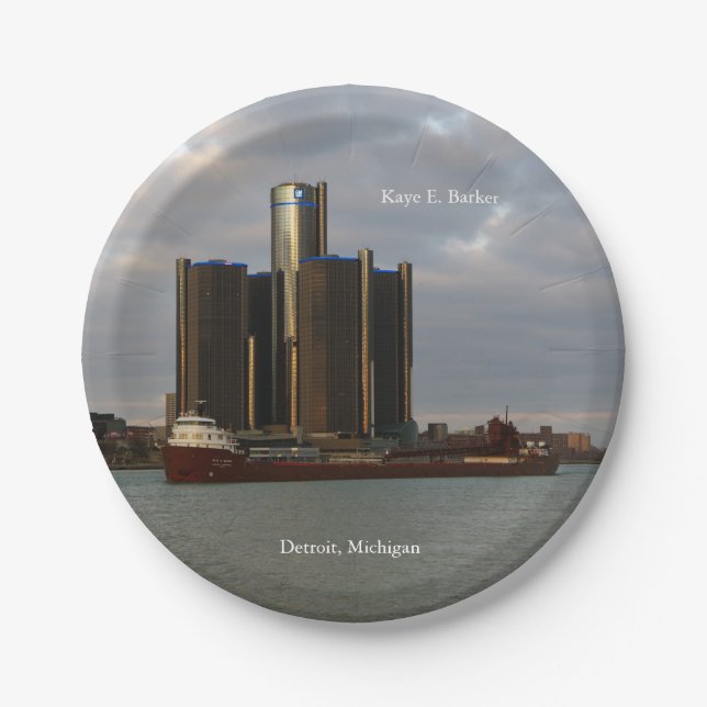 Assiettes En Carton Plaque papier Kaye E. Barker Detroit (Devant)