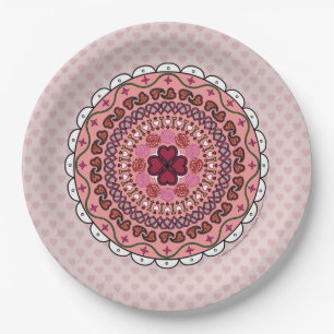 Assiettes En Carton Plaque papier Lacy Valentine's Day