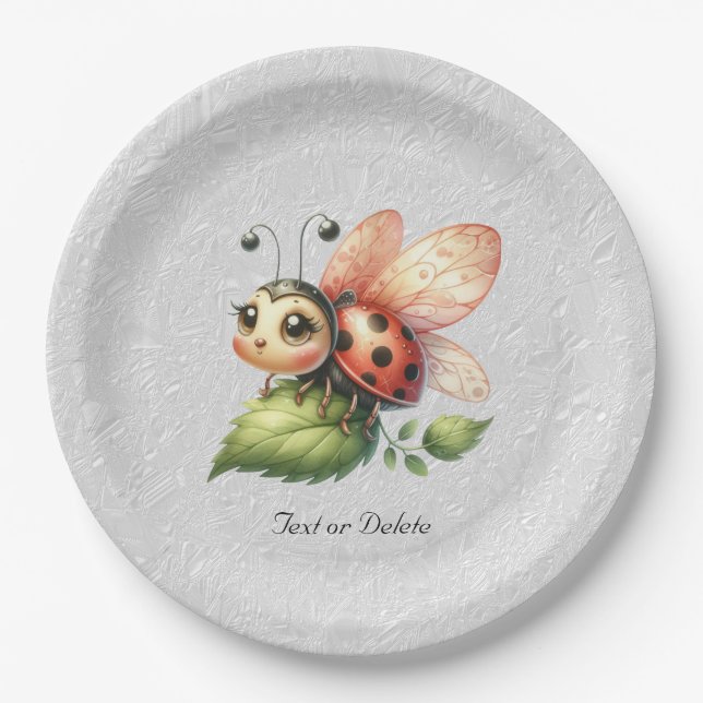 Assiettes En Carton Plaque papier Ladybug (Devant)