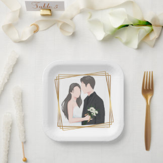 Assiettes En Carton Plaque papier mariage