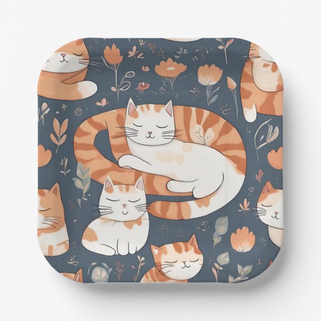 Assiettes En Carton Plaque papier MeoW (Recto)