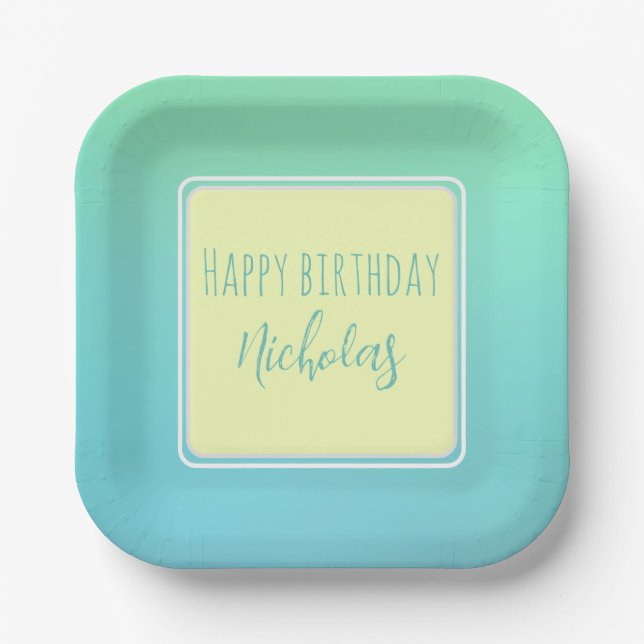 Assiettes En Carton Plaque papier moderne (Recto)