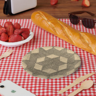 Assiettes En Carton Plaque papier - Motif bloc surface