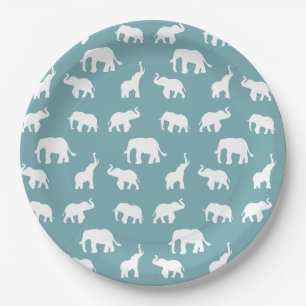Assiettes En Carton Plaque papier Motif éléphant - personnalisable
