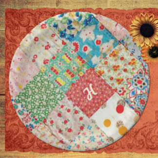 Assiettes En Carton Plaque papier Motif vintage Quilt
