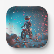 Plaque papier moto | Fête d'anniversaire