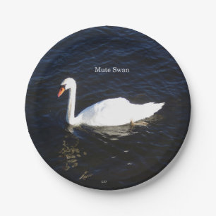 Assiettes En Carton Plaque papier Mute Swan