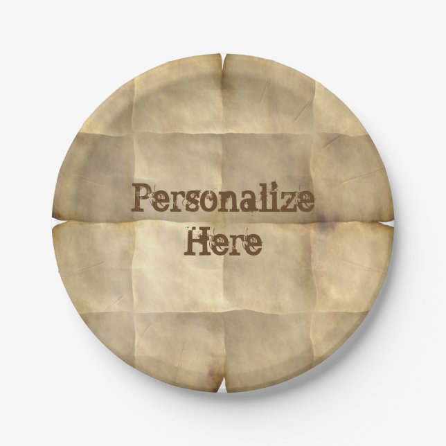 Assiettes En Carton Plaque papier parchemin (Devant)