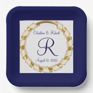Assiettes En Carton Plaque papier personnalisée pour mariage ou annive