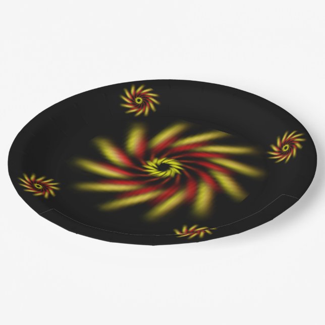 Assiettes En Carton Plaque papier - Pinceaux multiples (Angle)