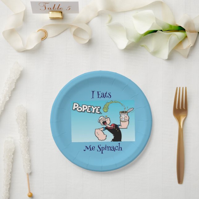 Assiettes En Carton Plaque Papier Popeye (Mariage)