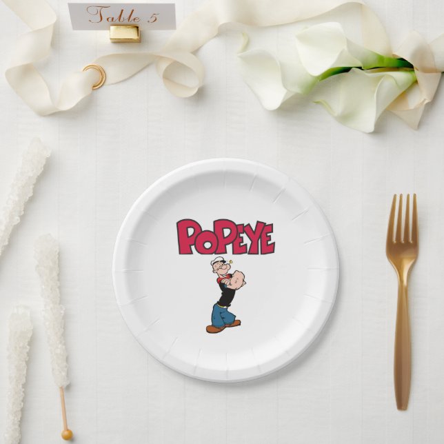 Assiettes En Carton Plaque Papier Popeye (Mariage)