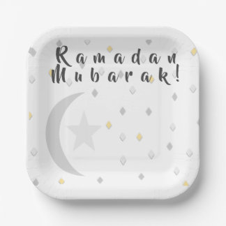 Assiettes En Carton Plaque papier Ramadan Moubarak